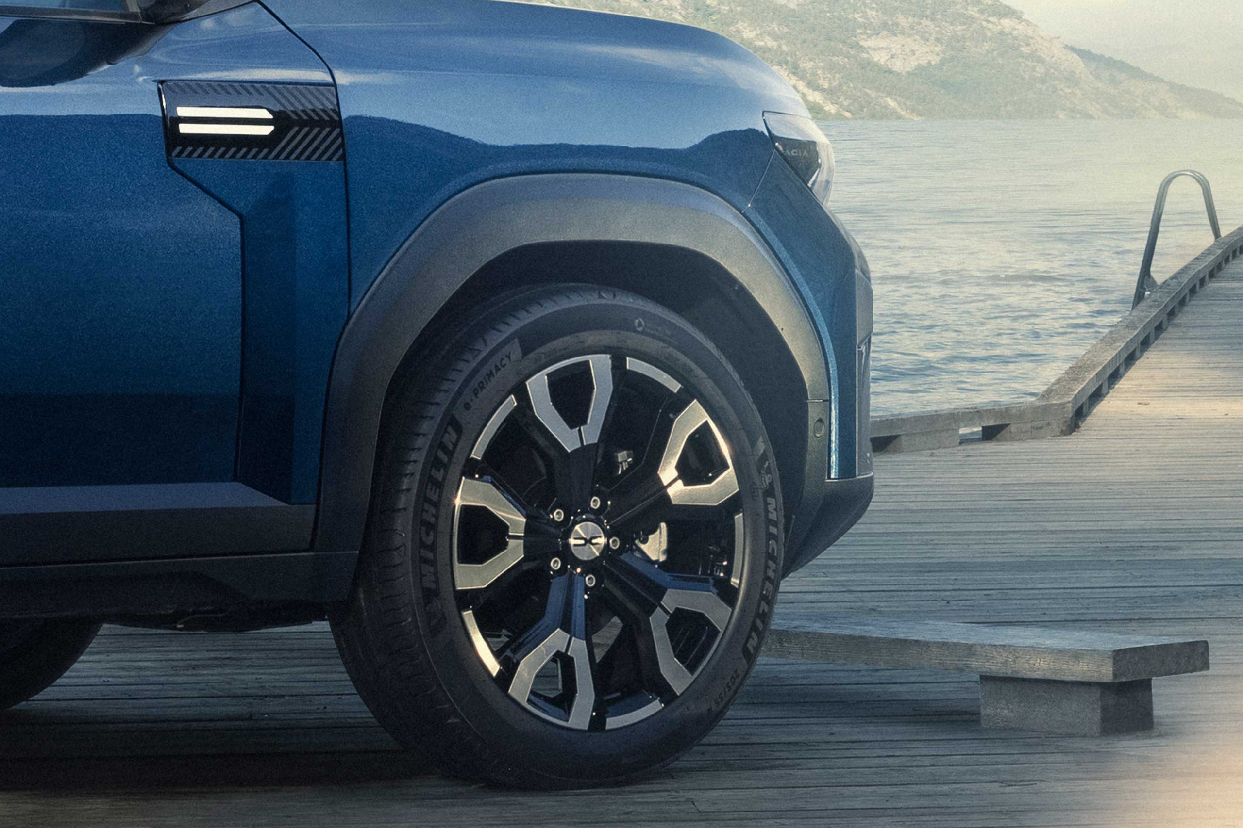 Jante Rasan negre, de 19”, din aliaj ușor, cu finisaj diamantat - Dacia Bigster